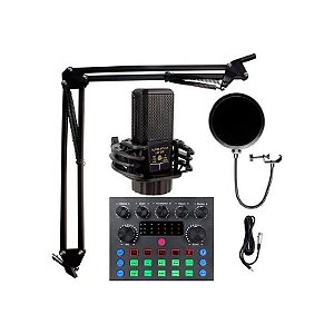 Microfone Condensador Cardioide XLR Autne Htlca LGT 240 - Preto