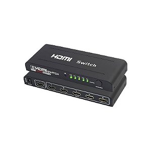 HUB HDMI 5 Portas Sate A-HD04 - Preto