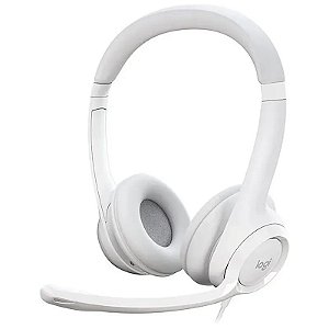 Fone de Ouvido Logitech H390 Branco com Microfone - Conforto e Som Superior para PC