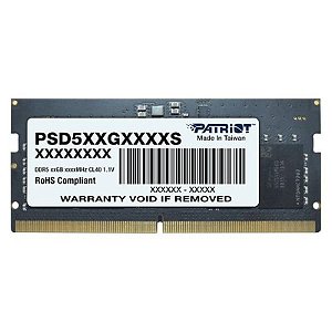 Memória RAM Patriot Signature 8GB DDR5 4800MHz para Notebook - PSD58G480041S