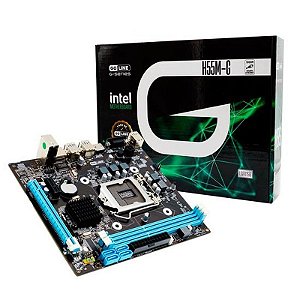 Placa Mãe Goline H55M-G LGA 1156 DDR3 com Rede Gigabit, 1 Ano de Garantia