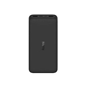 Carregador Portátil Xiaomi Redmi PB200LZM Turbo 20000mAh - 2xUSB, Micro USB e Tipo C - Preto