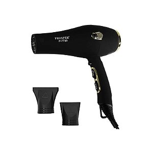 Secador de Cabelo Prosper P-7700 - 6.000W, Preto/Dourado, Potência Máxima, 110V