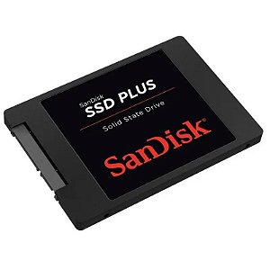 SSD Plus SanDisk de 240GB 2,5" SATA 3.0 6Gbit/s Leitura de 530MB/s e Gravação de 440MB/s SDSSDA-240G-G26