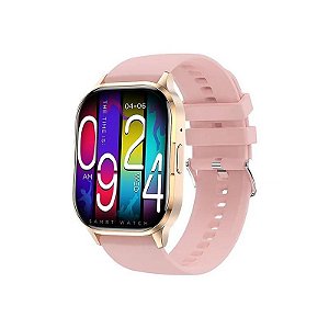 Relógio Inteligente G-Tide S3 Pro com Bluetooth - Dourado/Rosa