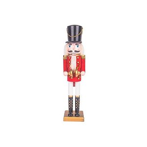Boneco de Natal Soldado Preto e Branco Tan Tan - 50CM
