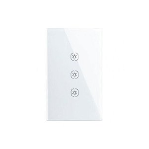 Interruptor Touch Zigbee Homie Esp 3 Integração HSS03TR Branco