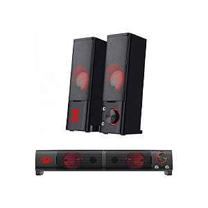 Caixa de Som Redragon GS550 Orpheus - Preta com Som Imersivo e Design Moderno