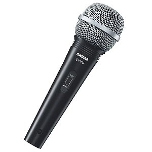 Microfone Shure SV100 com Cabo - Preto e Prata para Uso Profissional e Versátil