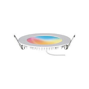 Luminária de Teto Moes ZB-TDD6-RCW-4 6W com Controle Wifi e Compatível com Google e Alexa