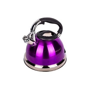 Chaleira de 3,5L Lila com Apito para Cozinha Moderna