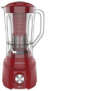 Liquidificador Britânia Turbo 900W 4 Velocidades 2,6L - Vermelho 220V