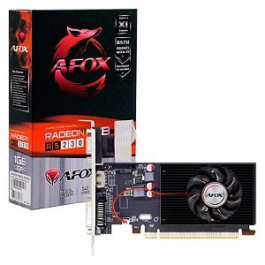 Placa de Vídeo Afox AMD Radeon R5 230 1GB DDR3 - Desempenho Gráfico Ideal para Escritório