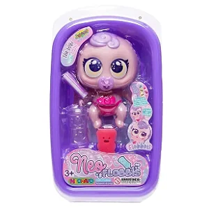 Conjunto de Banheiro Distroller Neonate Niu Beibi Flo Roxo 11 Peças