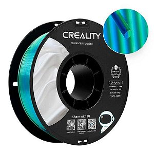 Filamento 3D CR-Silk 1KG 1.75MM Azul Verde para Impressoras Creality