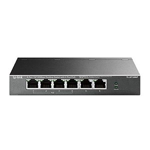 Switch TP-Link TL-SF1006P - 6 Portas Fast Ethernet - 100Mbps - Cor Cinza