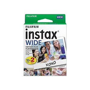 Papel Fotográfico Fujifilm Instax Wide - Pack com 20 Folhas para Impressões Instantâneas