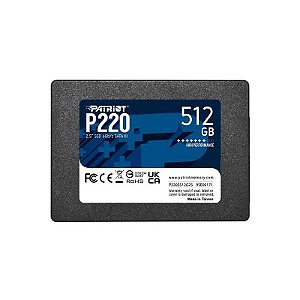 SSD Patriot 512GB P220 2.5 SATA III - Desempenho e Confiabilidade Elevados