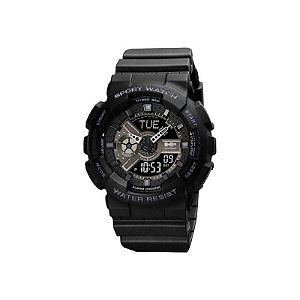 Relógio Hummer Analógico-Digital Preto com Pulseira de Borracha WH2-224238