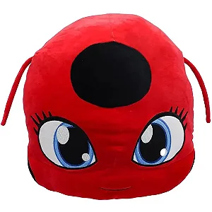 Travesseiro Infantil Vermelho Miraculous Tikki Zag Play M13029