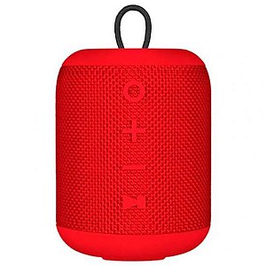 Caixa de Som Portátil Klip KBS-200RD com Bluetooth e Entrada Auxiliar - Vermelha