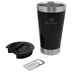 Copo Térmico Stanley com Tampa e Abridor - 473ML - Preto para Cerveja