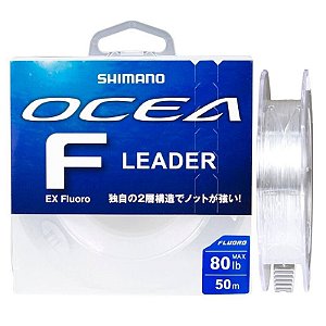 Líder Monofilamento Fluorocarbono Shimano Ocean F 80lb 50m para Pesca