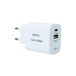 Carregador Fox Box Mega PD 65W com Corrente Adaptativa - Branco e Eficiente