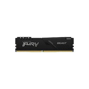 Memória RAM Kingston Fury Beast DDR4 8GB 3200MHz Preto - Modelo KF432C16BB8.