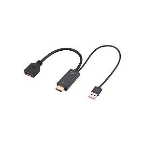 Adaptador HDMI Macho para DisplayPort Fêmea e USB 2.0 - Suporte 4K H146