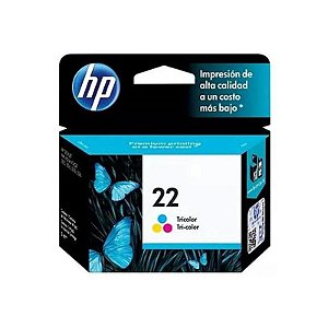 Cartucho De Tinta Hp 22 Colorido C9352Al 6Ml