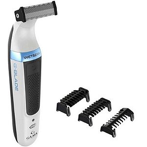 Aparador de Barba Gama G-Blade-BG Recarregável – Branco e Preto