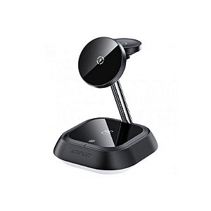 Suporte Magnético Acefast E16 com Carregamento Wireless 20.5W - 3 em 1 Preto