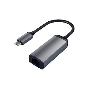 Adaptador USB-C para RJ45 Satechi ST-Tcenm até 1000Mbps - Cinza Espacial