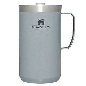 Caneca Térmica Stanley Stay Hot - Mug Camp 709 ML em Prata Hammertone