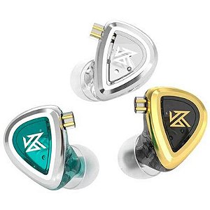 Fone de Ouvido In-Ear KZ Eda - 3 Pares Sem Microfone para Conforto e Qualidade de Som