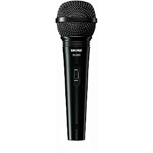 Microfone Profissional Shure SV200 com Cabo Preto - Alta Qualidade de Som
