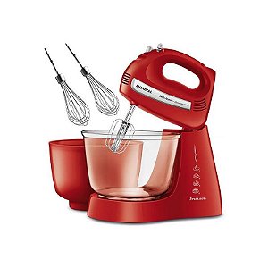 Batedeira Mondial Bella Massa B-55-R 500W 4 Velocidades Turbo - Vermelha 220V