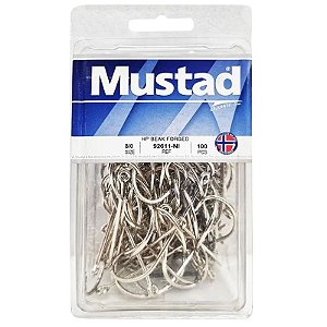 Anzol Mustad 92611-NI - Embalagem com 100 Unidades Tamanho 8