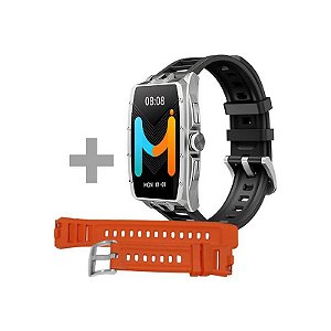 Smartwatch Bluetooth Imilab Imiki MB1 - Prata e Preto com Pulseira Inclusa