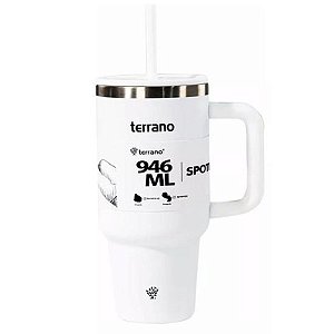 Copo Térmico Terrano Spotie 946ML - Branqueado e Eficiente para Bebidas Quentes e Frias