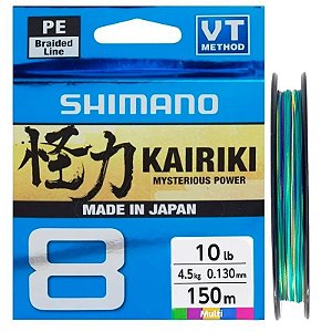 Linha de Pesca Multifilamento Shimano Kairiki 10lb 0.130mm 150m