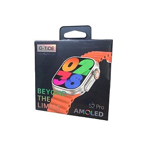 Relógio Inteligente G-Tide S2 Pro Tela Amoled 49MM - Preto+Laranja+Preto