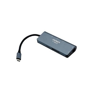 Hub Adaptador USB-C 7 em 1 Satellite A-HUBC53 - Cinza Premium