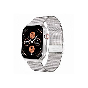 Relógio Inteligente FTX F25 Prata com Metal - Conectividade e Estilo Moderno