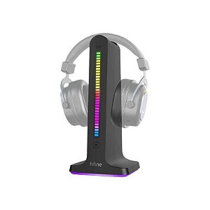 Suporte de Mesa para Fones de Ouvido Fifine S3 USB com Iluminação RGB - Preto