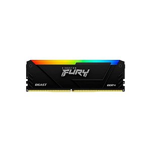 Memória RAM Kingston Fury Beast 8GB DDR4 3200MHz RGB - Preta (KF432C16BB2A/8)