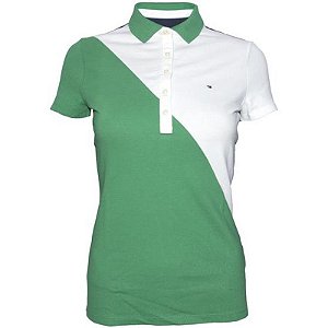 Blusa Polo Feminina Tommy Hilfiger Rm37678962-241 Azul Verde