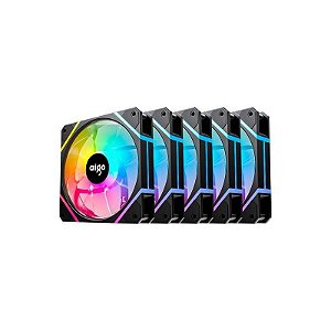 Ventoinha Cooler Aigo Darkflash AM12 Pro RGB 5 em 1 - Design Preto
