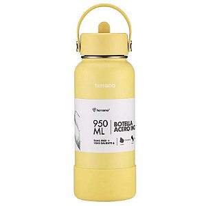 Termica Terrano Inox 950ML - Amarelo Vibrante para Uso Gourmet
